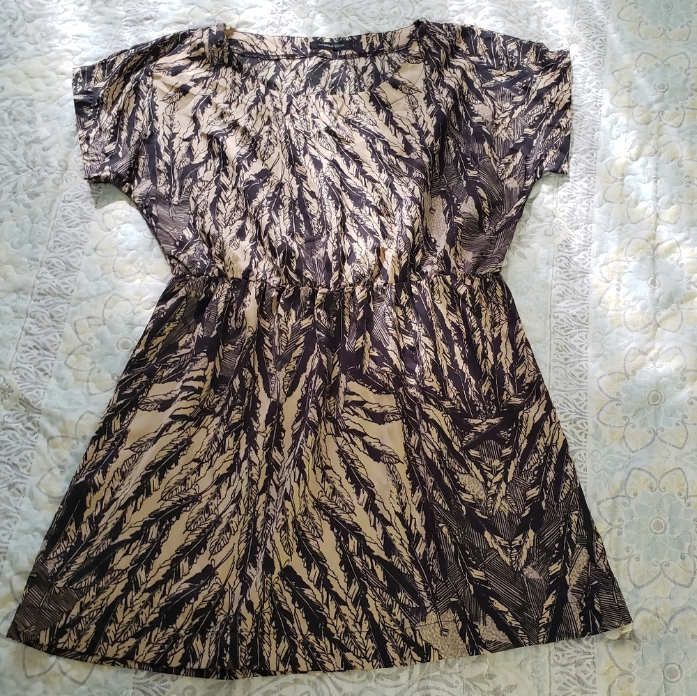Victory & Victor Size M (8-10) Feather Black Casual Mini Party Dress Casual #999